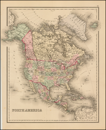 74-North America Map By O.W. Gray