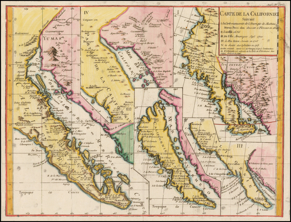 69-Baja California and California Map By Denis Diderot / Didier Robert de Vaugondy