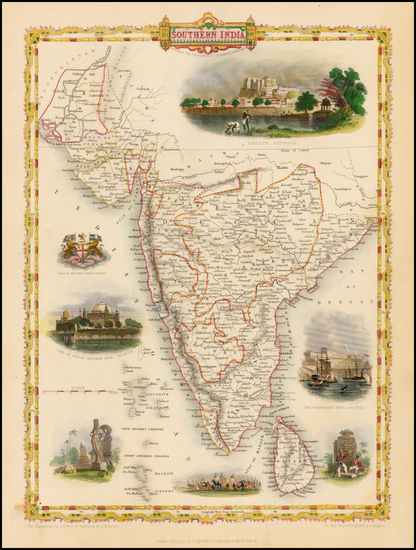 42-India and Other Islands Map By John Tallis
