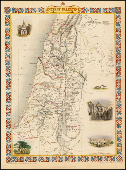 13-Holy Land Map By John Tallis