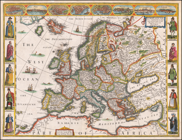 67-Europe and Europe Map By John Speed