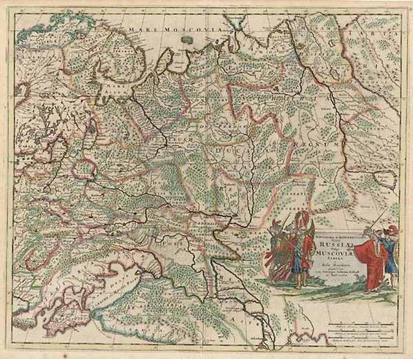 86-Europe, Russia, Asia, Central Asia & Caucasus and Russia in Asia Map By Justus Danckerts