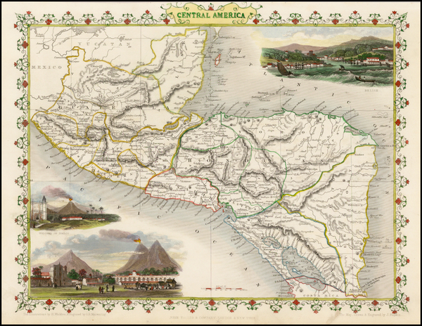 13-Central America Map By John Tallis