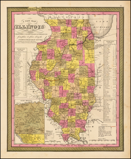 21-Midwest Map By Samuel Augustus Mitchell