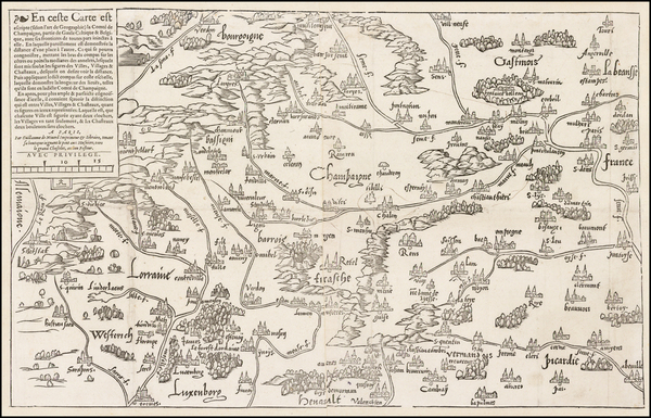 20-France Map By Guillaume De Niuerd