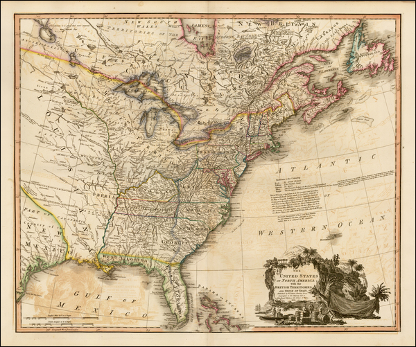 91-United States and Southeast Map By William Faden