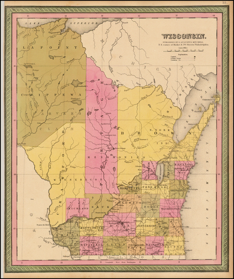 80-Midwest Map By Samuel Augustus Mitchell