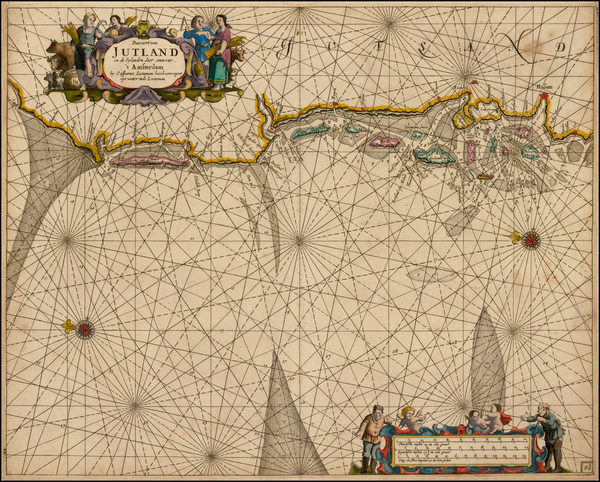 57-Denmark and Germany Map By Caspar  Lootsman