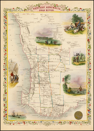 62-Australia Map By John Tallis