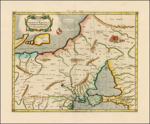 1-Poland, Ukraine, Baltic Countries, Denmark and Germany Map By  Gerard Mercator