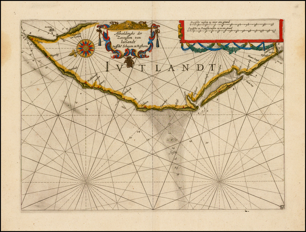 76-Denmark Map By Willem Janszoon Blaeu