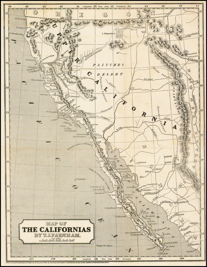 60-Southwest, Rocky Mountains, Baja California and California Map By Sidney Morse  &  Samuel B