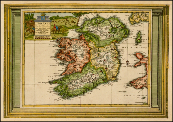 77-Ireland Map By Pieter van der Aa