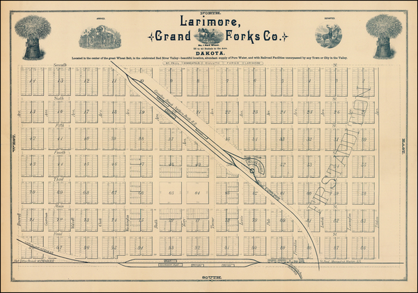 61-North Dakota Map By Augustus Gast