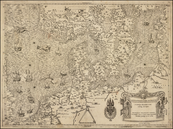 97-Netherlands, Baltic Countries, Scandinavia and Germany Map By Michael Tramezzino