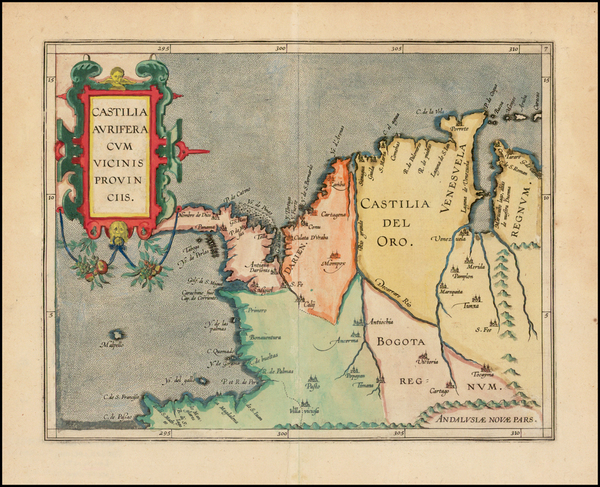 52-South America Map By Cornelis van Wytfliet