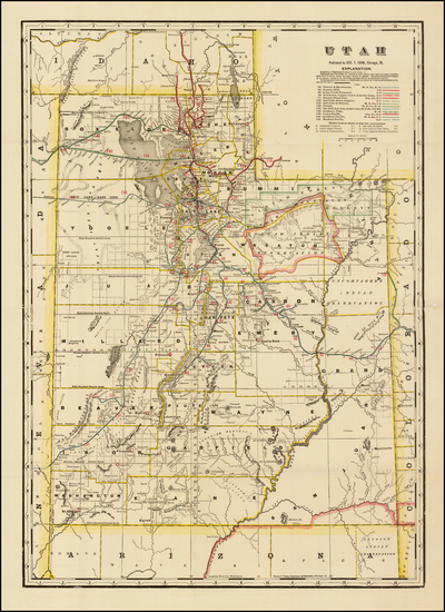 76-Southwest and Rocky Mountains Map By George F. Cram