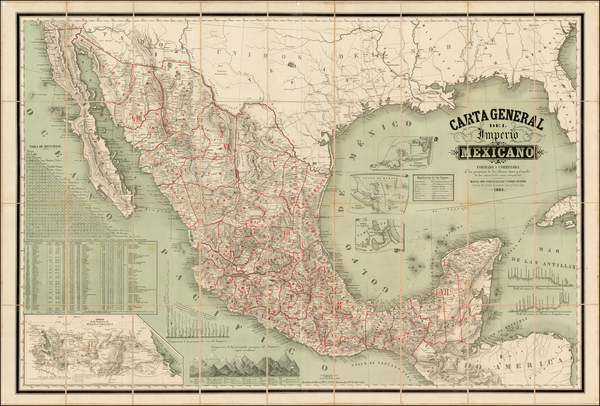 39-Mexico Map By Decaen & Debray