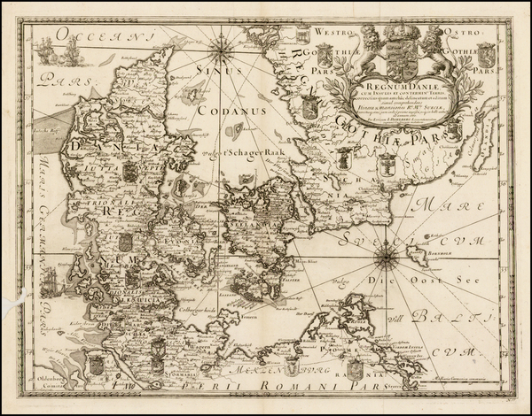 43-Denmark Map By Erik J. Dahlberg