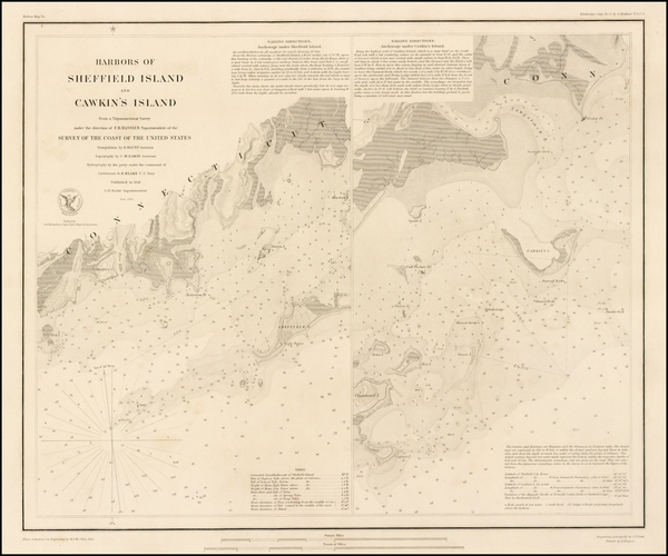 100-New England and Connecticut Map By United States Coast Survey