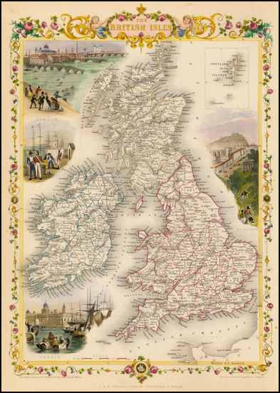 14-British Isles Map By John Tallis