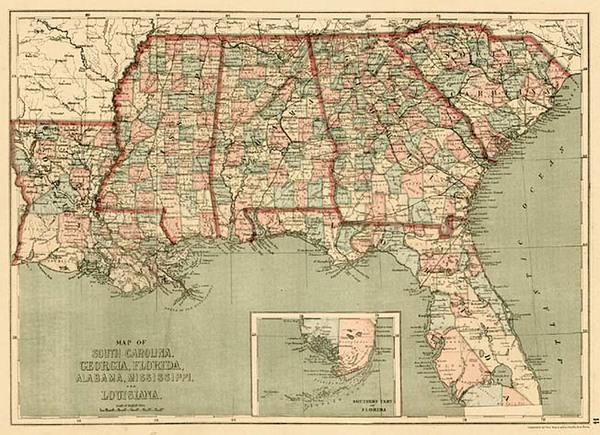 61-South and Southeast Map By J David Williams