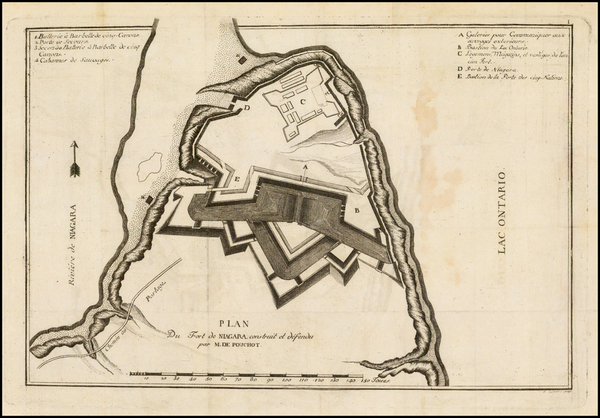 75-New York State, American Revolution, Canada and Eastern Canada Map By Pierre Pouchot