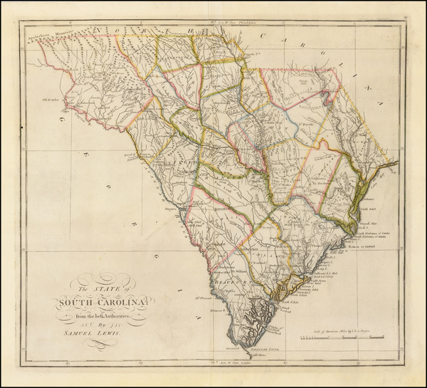 74-Southeast Map By Mathew Carey