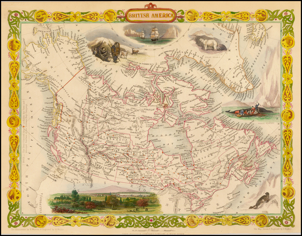 24-Polar Maps, Alaska and Canada Map By John Tallis