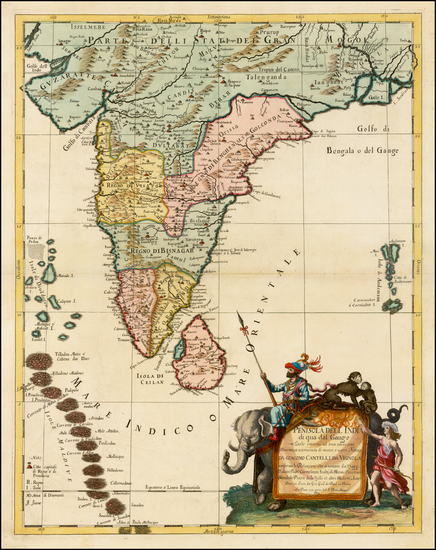 4-India and Other Islands Map By Giacomo Giovanni Rossi - Giacomo Cantelli da Vignola