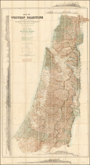 79-Holy Land Map By Horatio Kitchener  &  Claude R. Conder