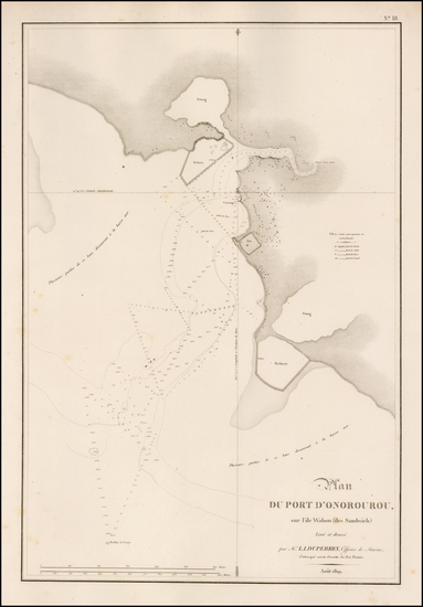 45-Hawaii and Hawaii Map By L.I. Duperrey