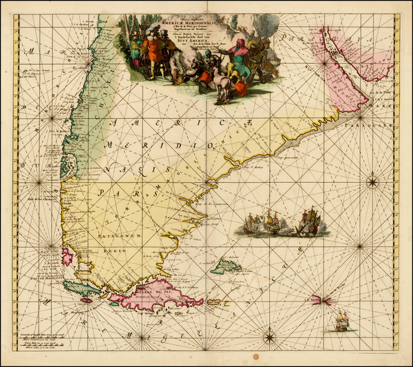 6-South America and Argentina Map By Frederick De Wit