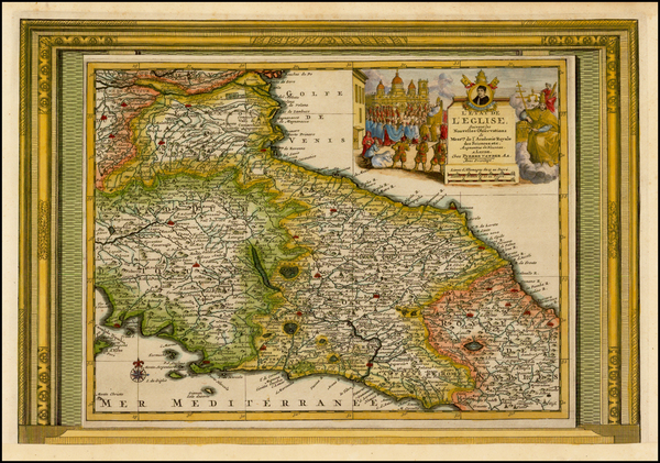48-Italy Map By Pieter van der Aa
