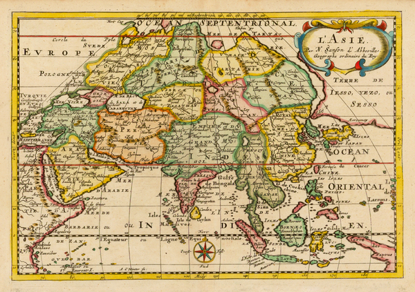 10-Asia and Asia Map By Nicolas Sanson