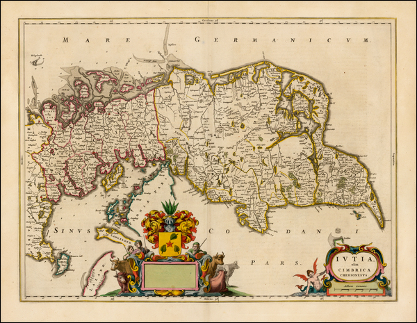 62-Denmark Map By Johannes Blaeu