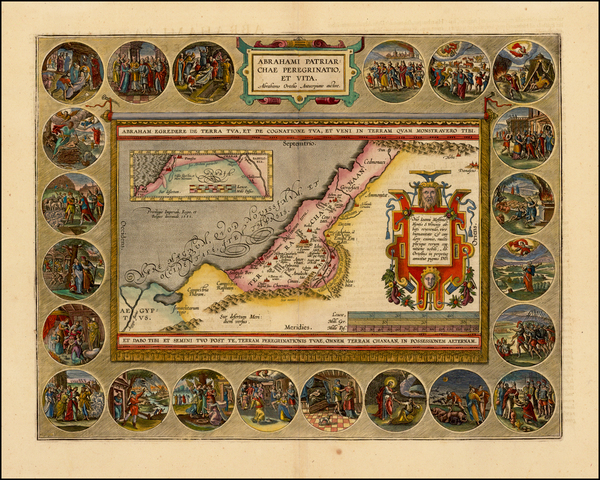 65-Holy Land Map By Abraham Ortelius