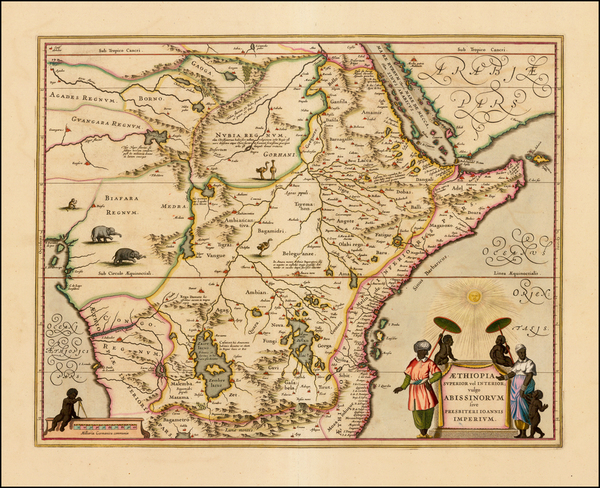 17-East Africa and West Africa Map By Willem Janszoon Blaeu