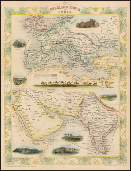 52-Europe, India, Central Asia & Caucasus and Middle East Map By John Tallis