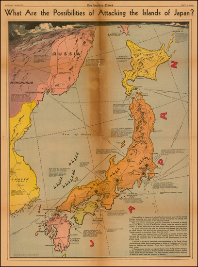 73-China, Japan, Korea and Russia in Asia Map By Charles H. Owens / Los Angeles Times