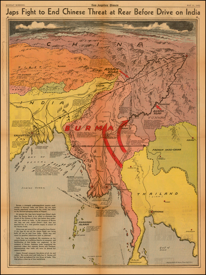 5-China, India and Southeast Asia Map By Charles H. Owens / Los Angeles Times