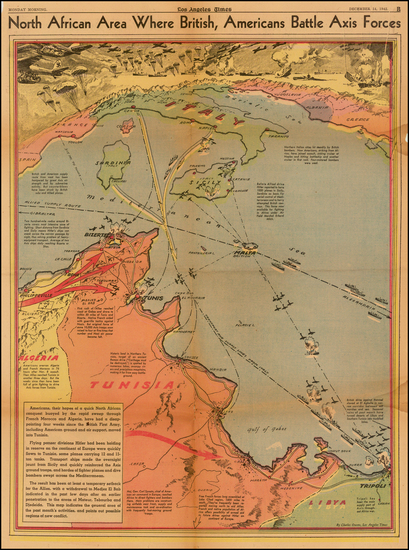 49-Mediterranean and North Africa Map By Charles H. Owens / Los Angeles Times