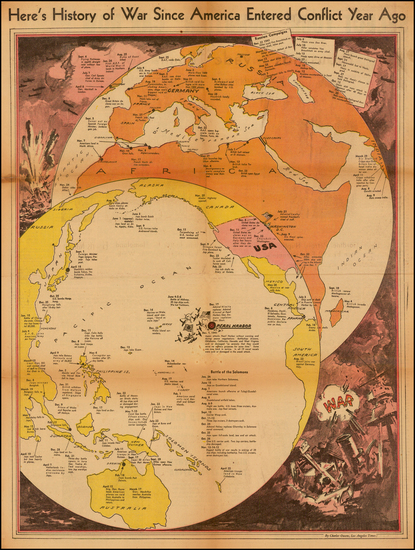 2-World and World Map By Charles H. Owens / Los Angeles Times