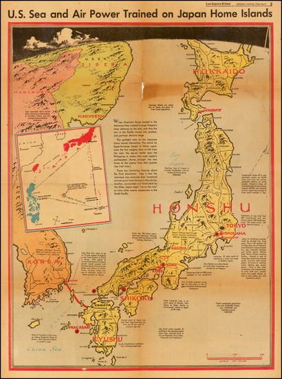 53-Japan, Korea and Russia in Asia Map By Charles H. Owens / Los Angeles Times