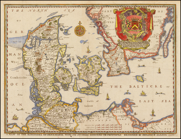 76-Scandinavia and Denmark Map By Richard Blome