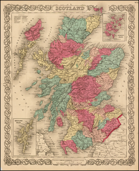 40-British Isles Map By Joseph Hutchins Colton