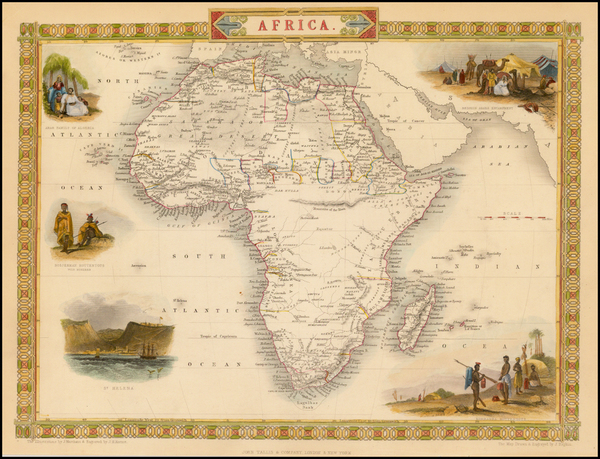 70-Africa and Africa Map By John Tallis
