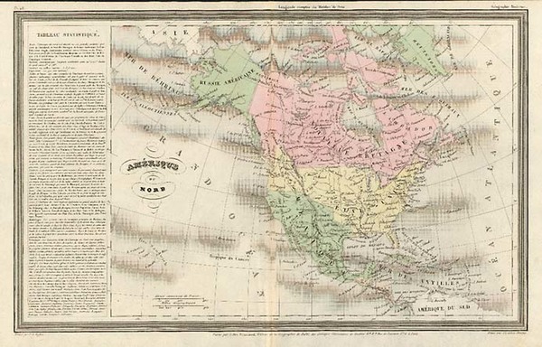 35-North America Map By Adolphe Hippolyte Dufour