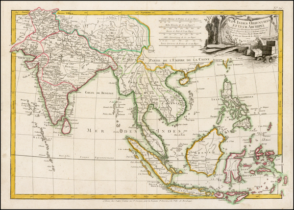 73-India, Southeast Asia and Philippines Map By Jean Lattré