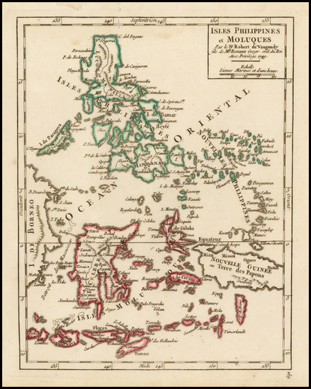 97-Southeast Asia and Philippines Map By Gilles Robert de Vaugondy